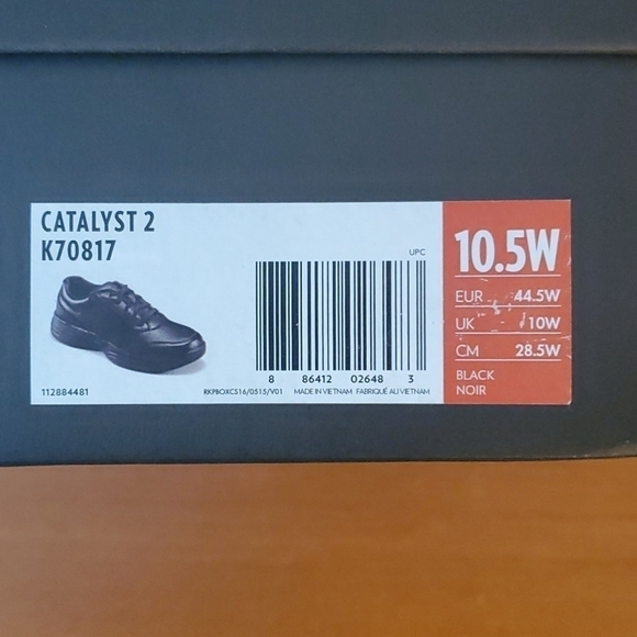 Rockport Mens Walking Shoe, K70817 Catalyst 2 Black, Size 10.5W - Picture 5 of 8